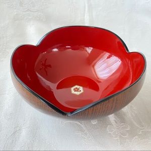 Japanese Style Dark Red Serving Decorative Bowl